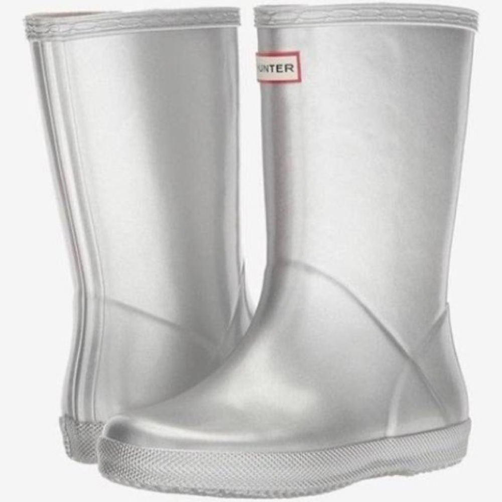 Girls silver hunter boots